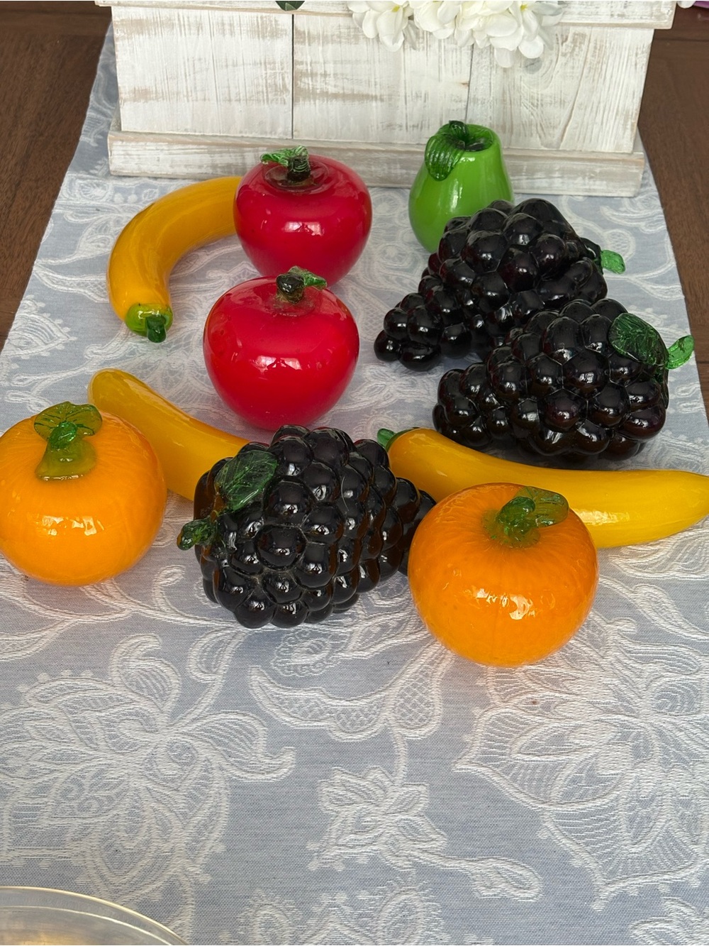 Glass Fruit.  Vintage